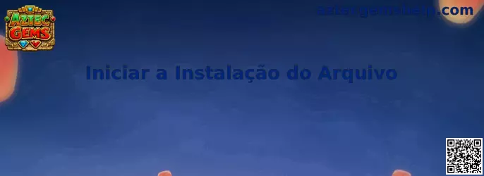 Ilustración explicativa para iniciar a instalação do arquivo