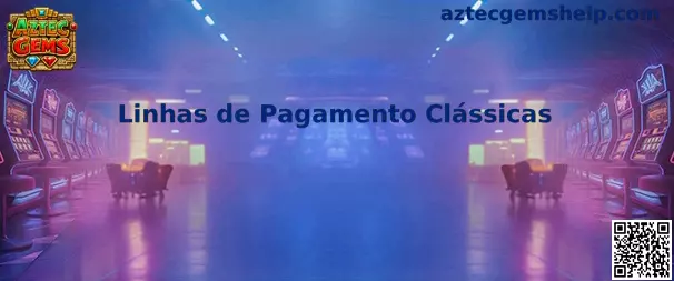 Infografía interactiva sobre Linhas de Pagamento Clássicas en Aztec Gems